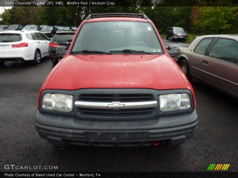 Wildfire Red / Medium Gray 2004 Chevrolet Tracker ZR2 4WD