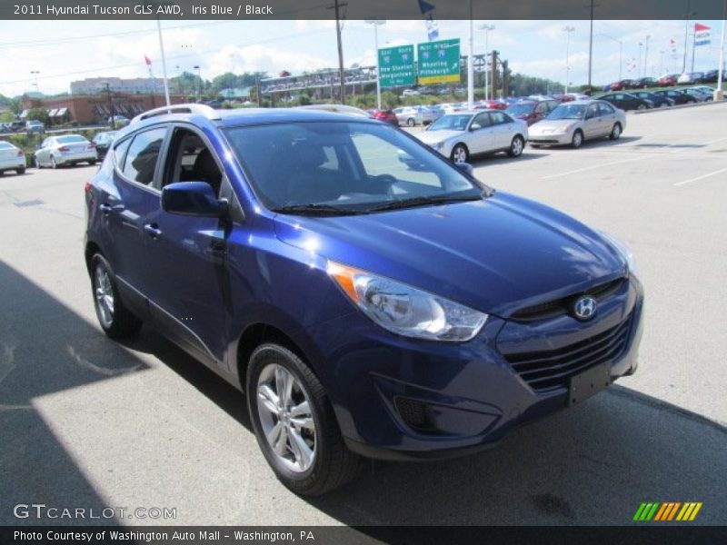 Iris Blue / Black 2011 Hyundai Tucson GLS AWD