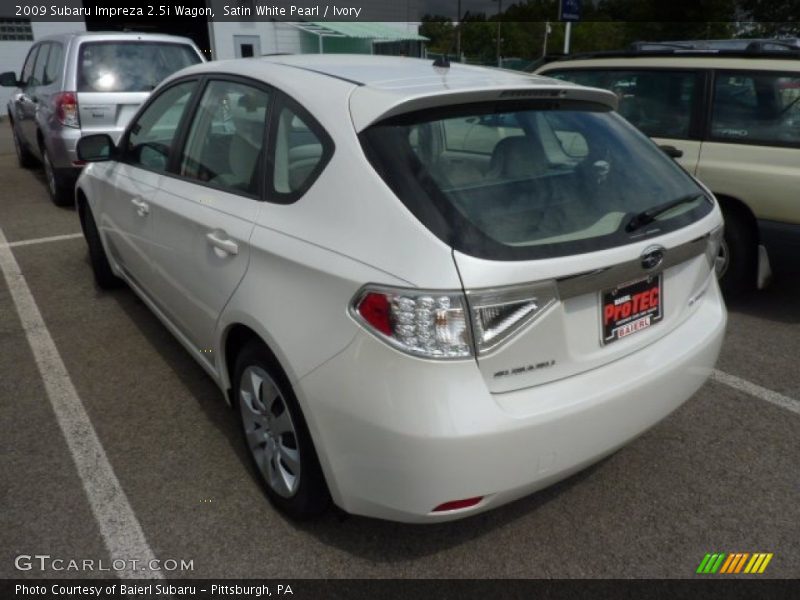 Satin White Pearl / Ivory 2009 Subaru Impreza 2.5i Wagon