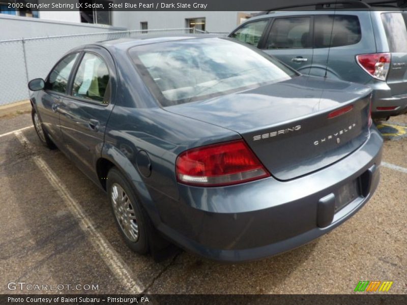 Steel Blue Pearl / Dark Slate Gray 2002 Chrysler Sebring LX Sedan