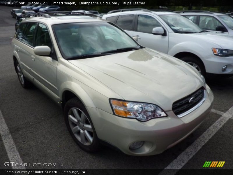 Champagne Gold Opal / Taupe Leather 2007 Subaru Outback 2.5i Limited Wagon