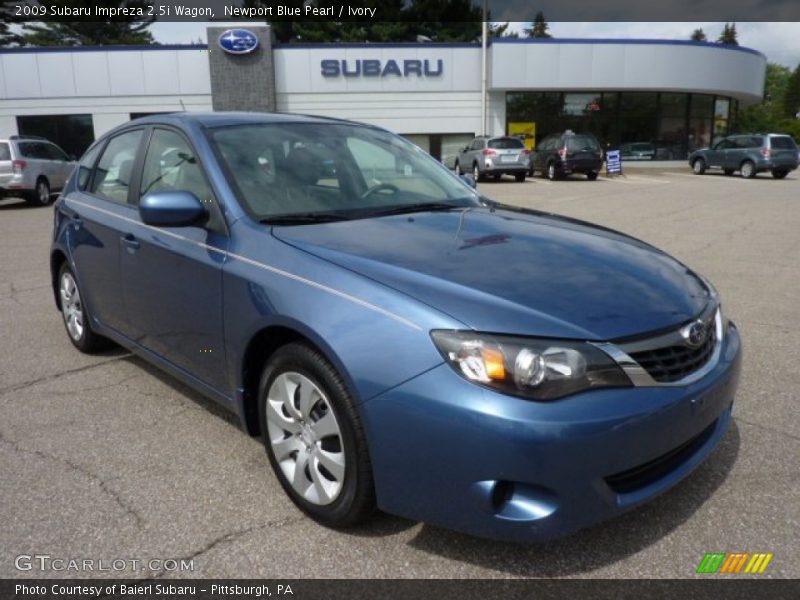 Newport Blue Pearl / Ivory 2009 Subaru Impreza 2.5i Wagon