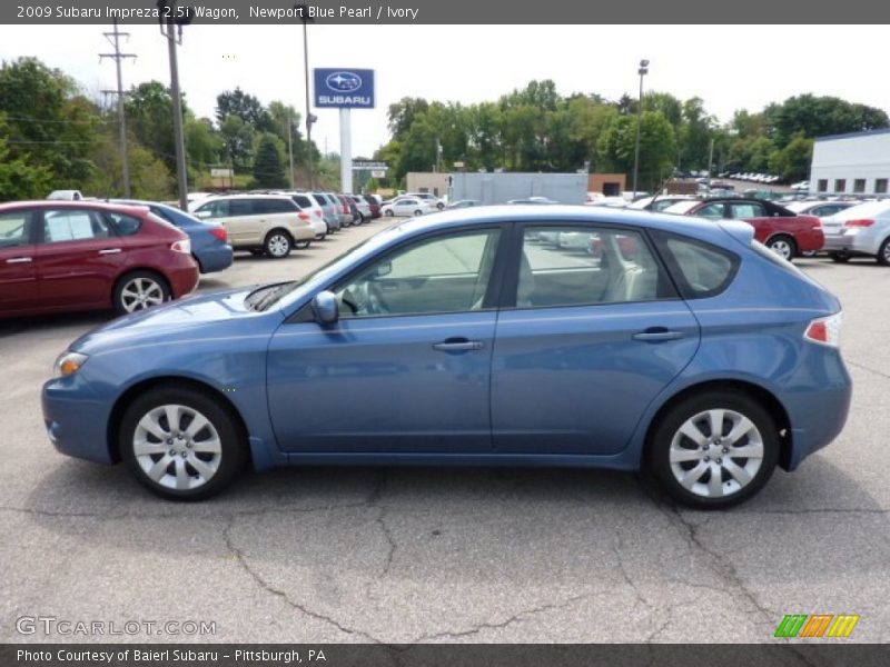 Newport Blue Pearl / Ivory 2009 Subaru Impreza 2.5i Wagon
