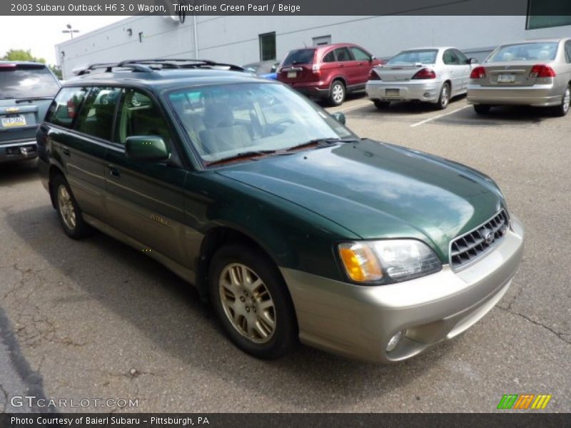 Timberline Green Pearl / Beige 2003 Subaru Outback H6 3.0 Wagon
