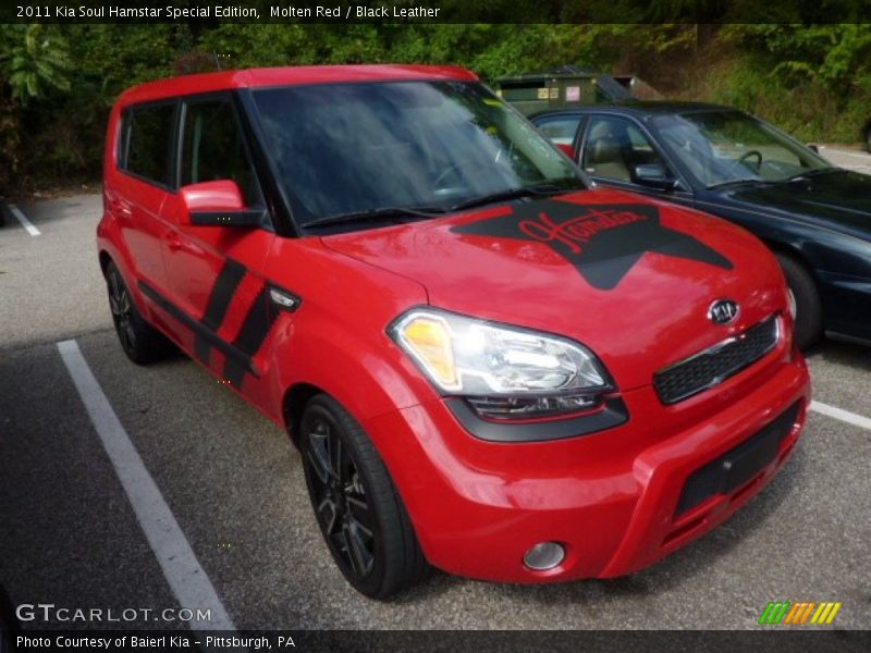 Molten Red / Black Leather 2011 Kia Soul Hamstar Special Edition