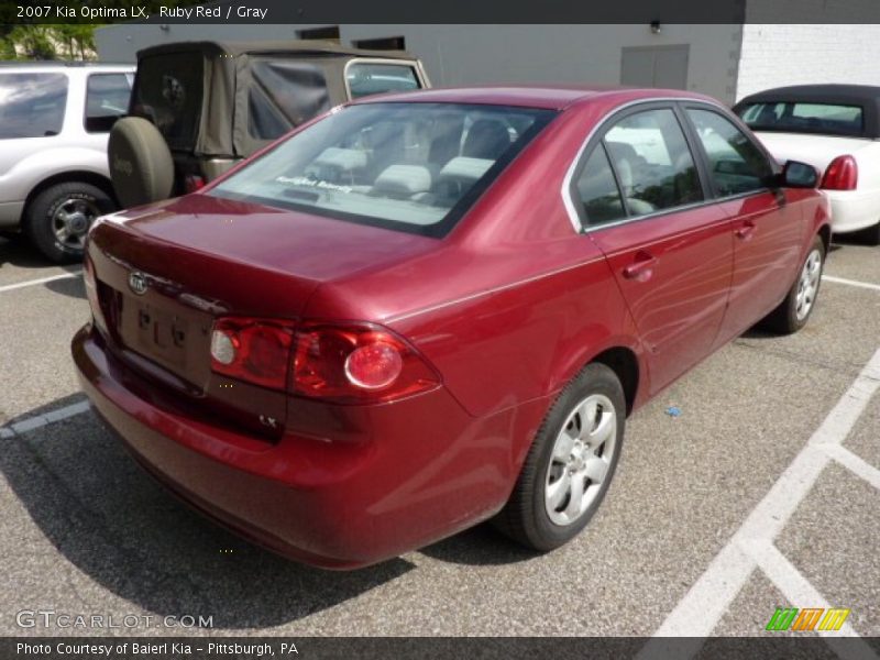 Ruby Red / Gray 2007 Kia Optima LX