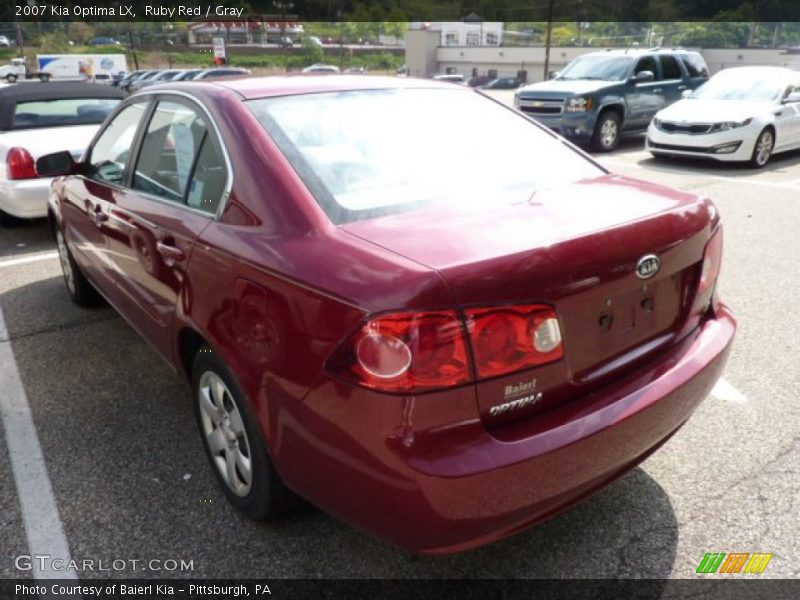 Ruby Red / Gray 2007 Kia Optima LX