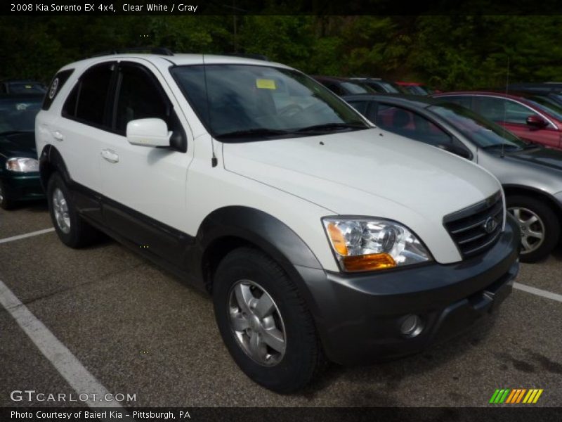 Clear White / Gray 2008 Kia Sorento EX 4x4