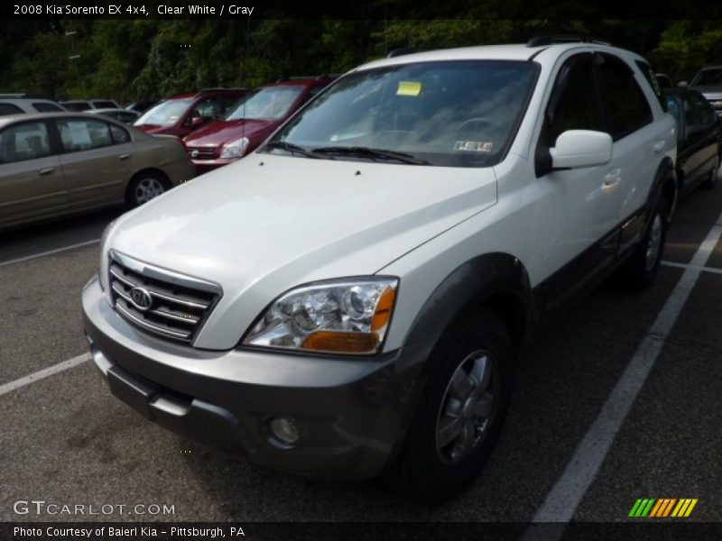 Clear White / Gray 2008 Kia Sorento EX 4x4