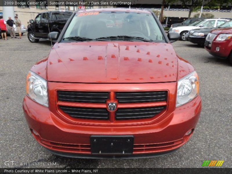 Sunburst Orange Pearl / Dark Slate Gray/Orange 2009 Dodge Caliber SXT