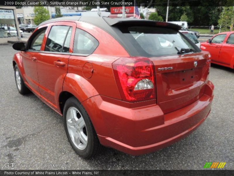Sunburst Orange Pearl / Dark Slate Gray/Orange 2009 Dodge Caliber SXT