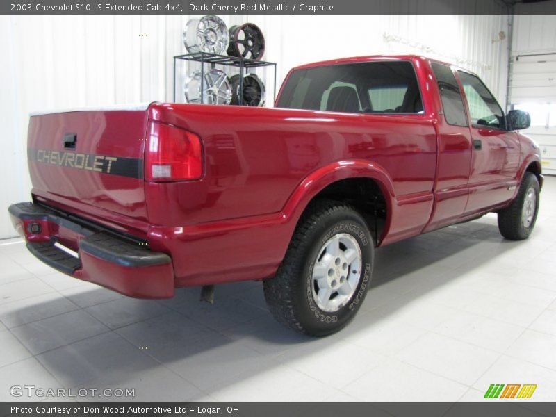 Dark Cherry Red Metallic / Graphite 2003 Chevrolet S10 LS Extended Cab 4x4
