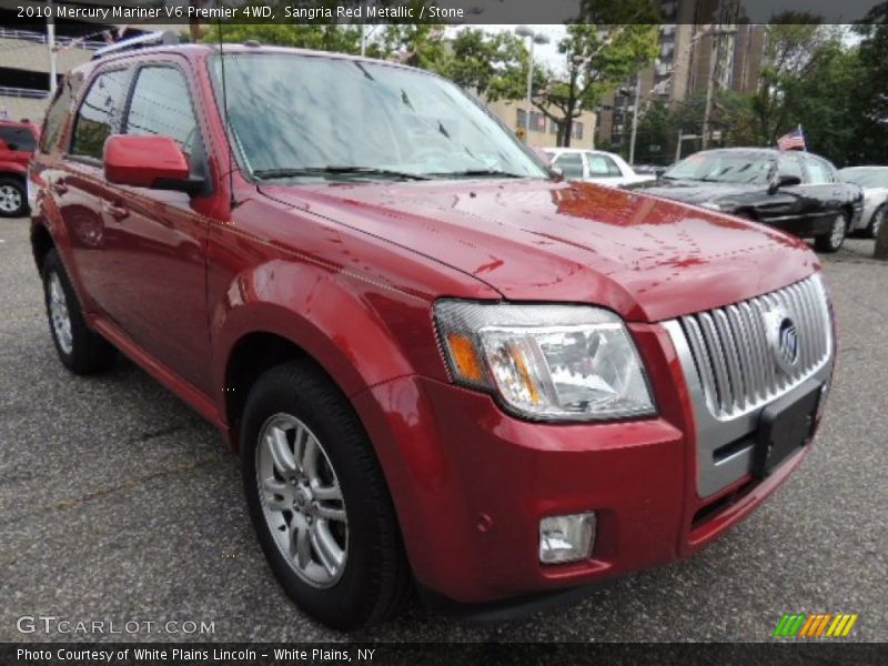 Sangria Red Metallic / Stone 2010 Mercury Mariner V6 Premier 4WD