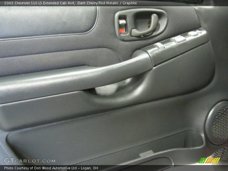 Dark Cherry Red Metallic / Graphite 2003 Chevrolet S10 LS Extended Cab 4x4