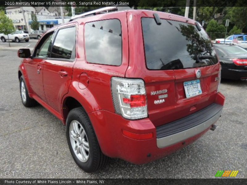 Sangria Red Metallic / Stone 2010 Mercury Mariner V6 Premier 4WD