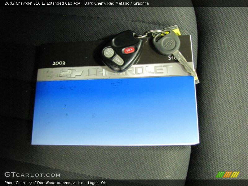 Dark Cherry Red Metallic / Graphite 2003 Chevrolet S10 LS Extended Cab 4x4
