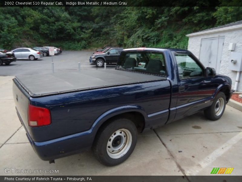 Indigo Blue Metallic / Medium Gray 2002 Chevrolet S10 Regular Cab