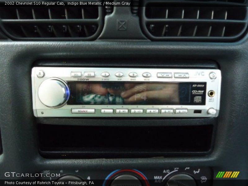 Indigo Blue Metallic / Medium Gray 2002 Chevrolet S10 Regular Cab