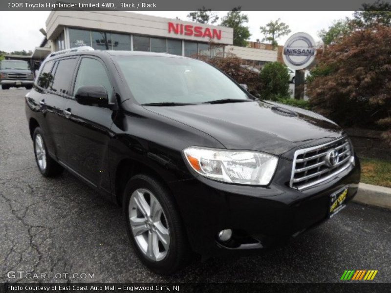 Black / Black 2008 Toyota Highlander Limited 4WD