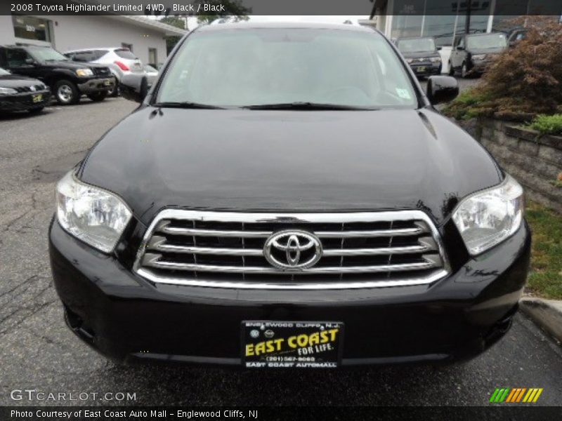 Black / Black 2008 Toyota Highlander Limited 4WD