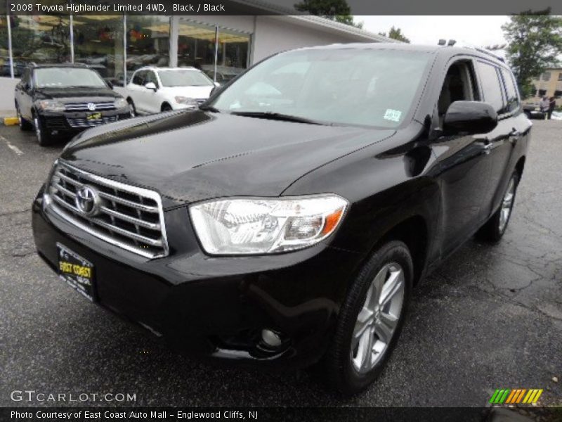 Black / Black 2008 Toyota Highlander Limited 4WD