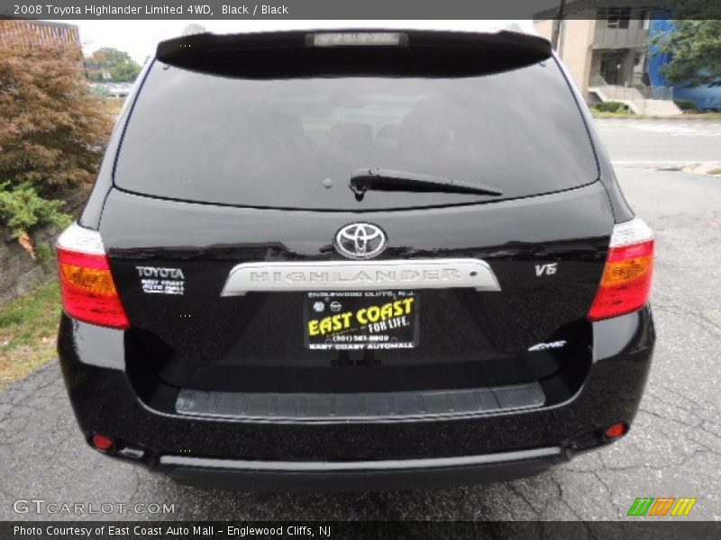 Black / Black 2008 Toyota Highlander Limited 4WD