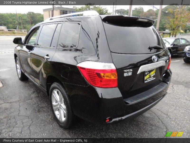 Black / Black 2008 Toyota Highlander Limited 4WD