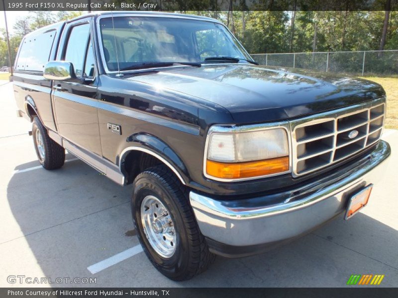 Black / Gray 1995 Ford F150 XL Regular Cab 4x4