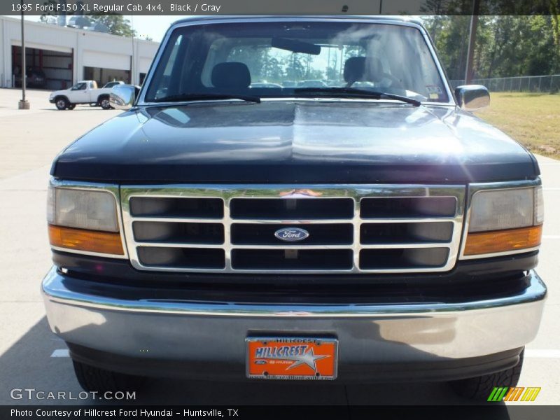 Black / Gray 1995 Ford F150 XL Regular Cab 4x4