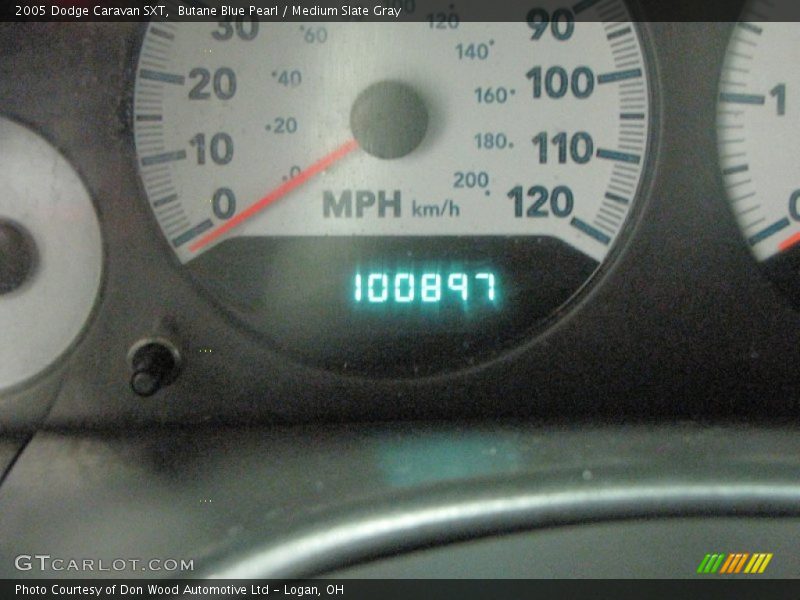 Butane Blue Pearl / Medium Slate Gray 2005 Dodge Caravan SXT