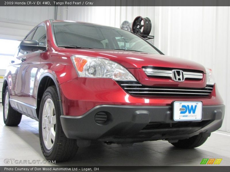 Tango Red Pearl / Gray 2009 Honda CR-V EX 4WD