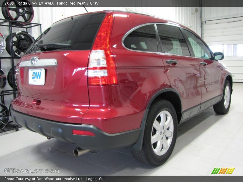 Tango Red Pearl / Gray 2009 Honda CR-V EX 4WD