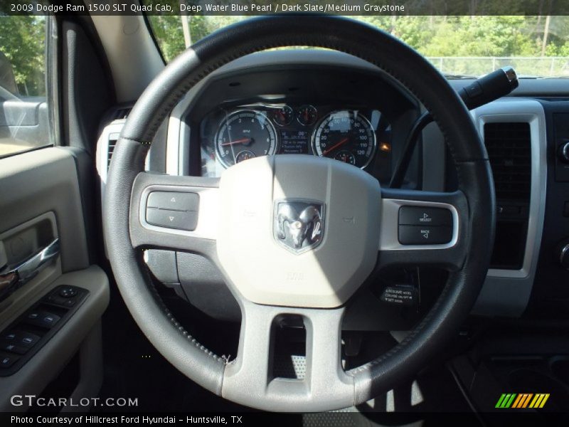 Deep Water Blue Pearl / Dark Slate/Medium Graystone 2009 Dodge Ram 1500 SLT Quad Cab