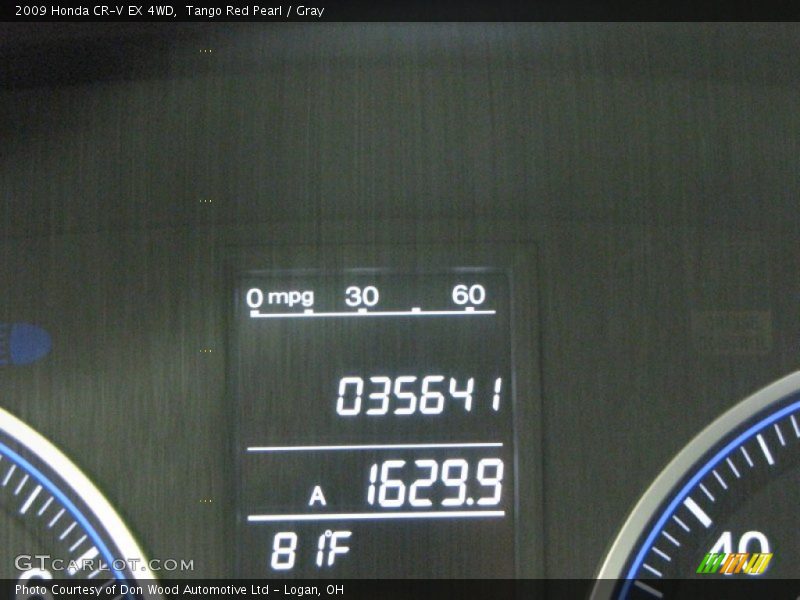Tango Red Pearl / Gray 2009 Honda CR-V EX 4WD