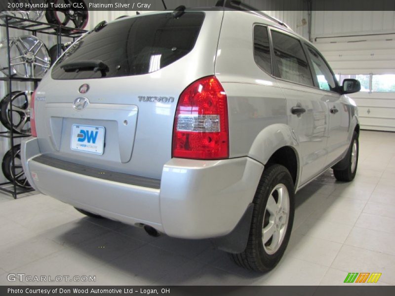 Platinum Silver / Gray 2008 Hyundai Tucson GLS