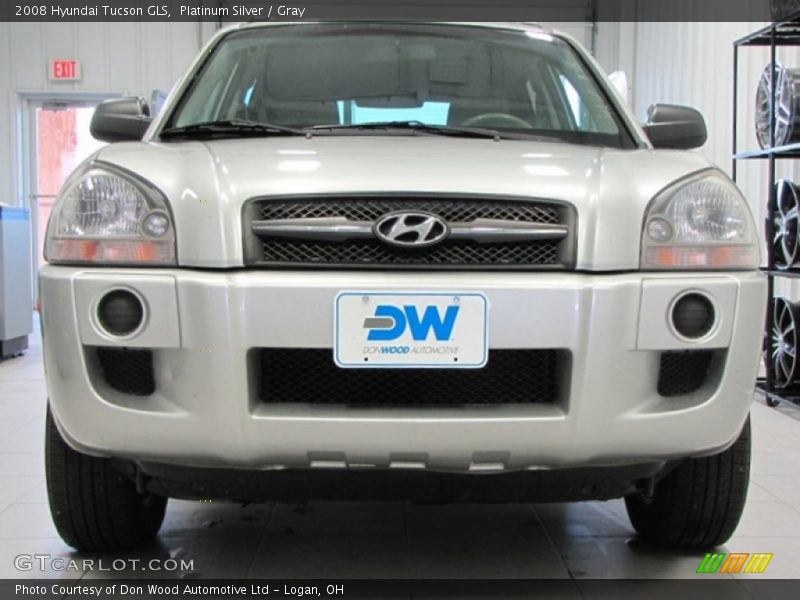 Platinum Silver / Gray 2008 Hyundai Tucson GLS