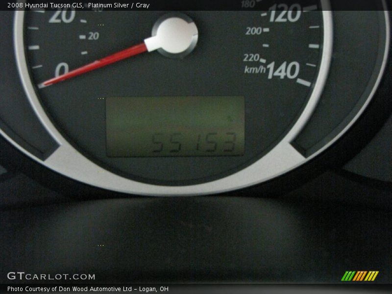Platinum Silver / Gray 2008 Hyundai Tucson GLS