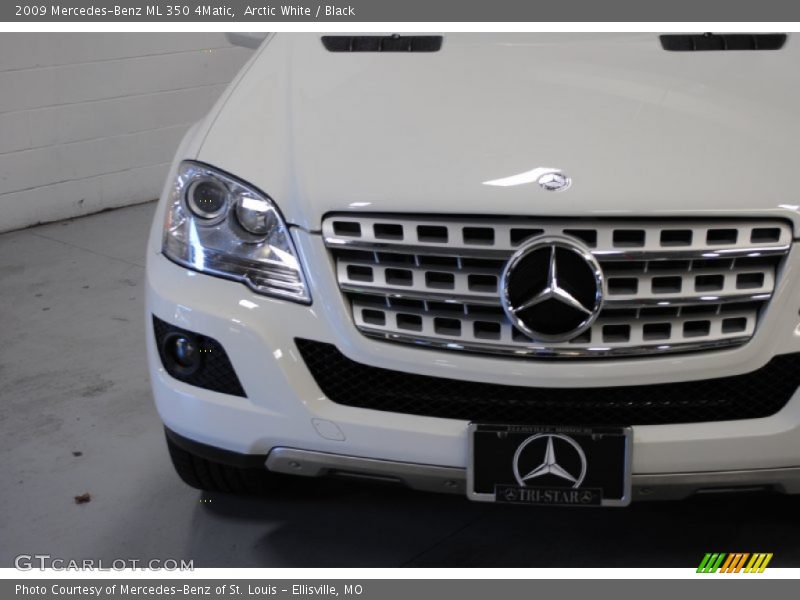 Arctic White / Black 2009 Mercedes-Benz ML 350 4Matic