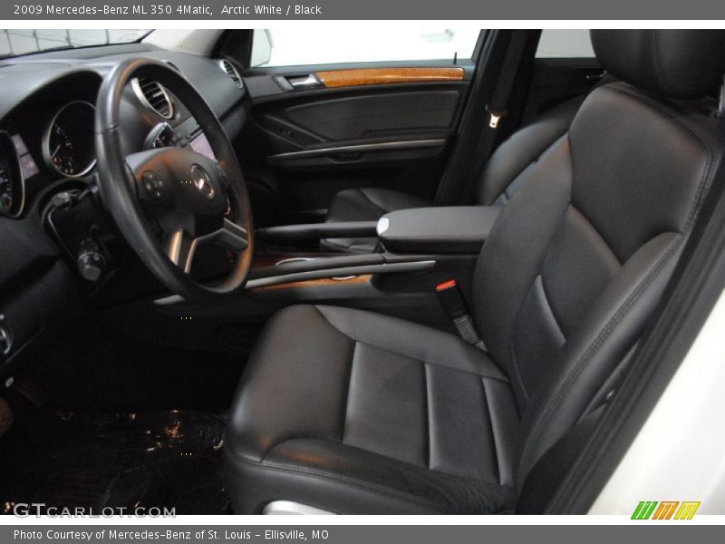 Arctic White / Black 2009 Mercedes-Benz ML 350 4Matic