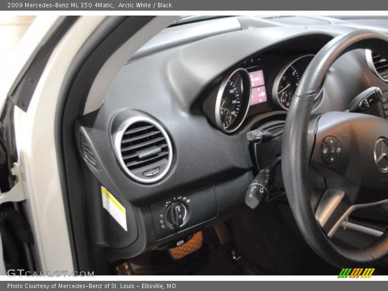 Arctic White / Black 2009 Mercedes-Benz ML 350 4Matic