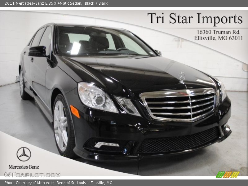 Black / Black 2011 Mercedes-Benz E 350 4Matic Sedan