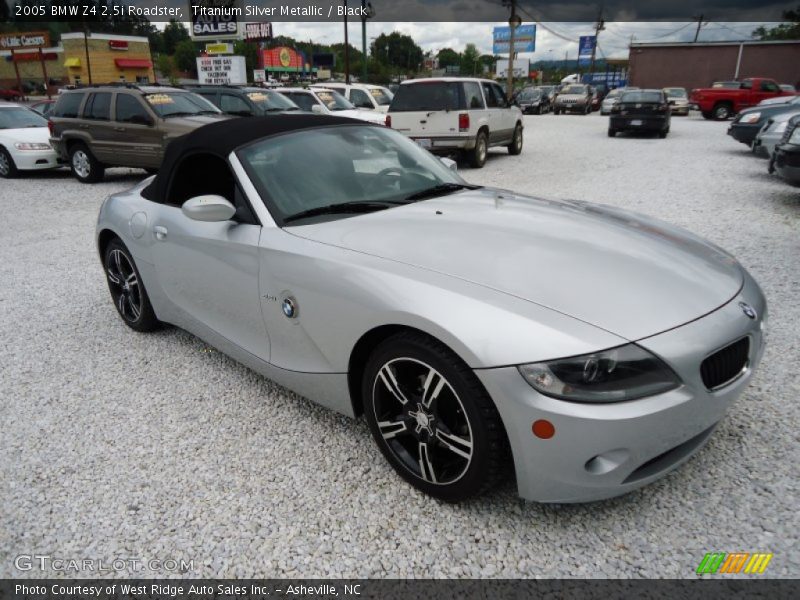 Titanium Silver Metallic / Black 2005 BMW Z4 2.5i Roadster