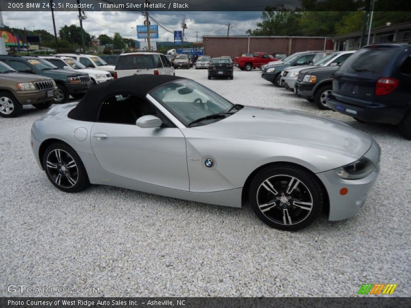 Titanium Silver Metallic / Black 2005 BMW Z4 2.5i Roadster