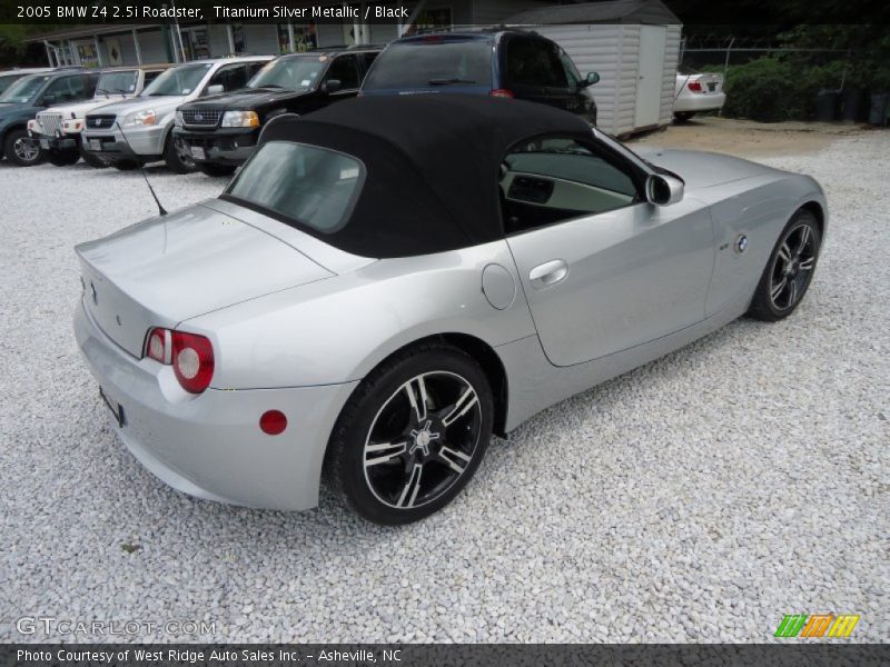 Titanium Silver Metallic / Black 2005 BMW Z4 2.5i Roadster