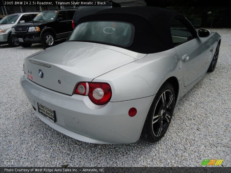 Titanium Silver Metallic / Black 2005 BMW Z4 2.5i Roadster