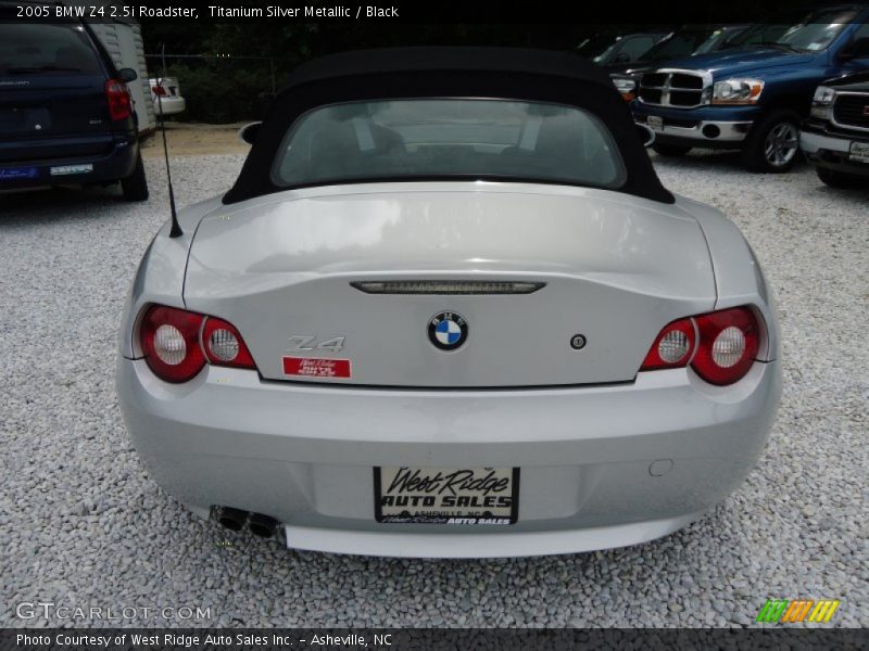 Titanium Silver Metallic / Black 2005 BMW Z4 2.5i Roadster