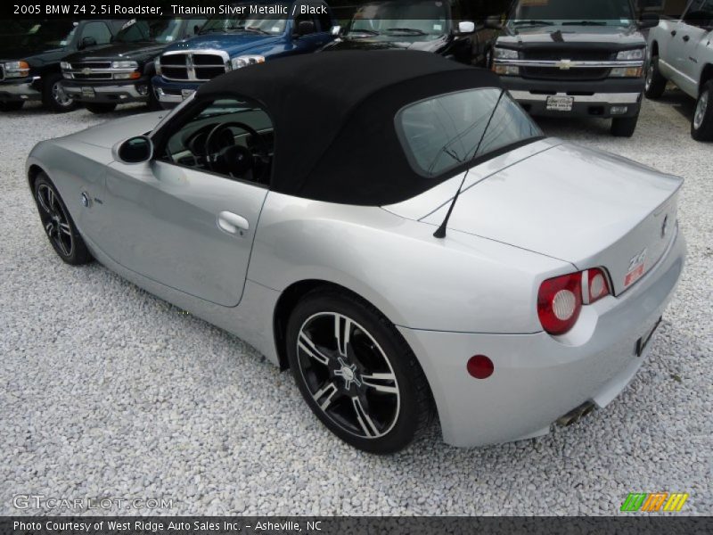 Titanium Silver Metallic / Black 2005 BMW Z4 2.5i Roadster