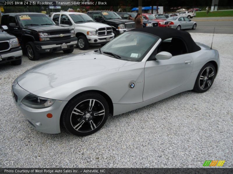 Titanium Silver Metallic / Black 2005 BMW Z4 2.5i Roadster