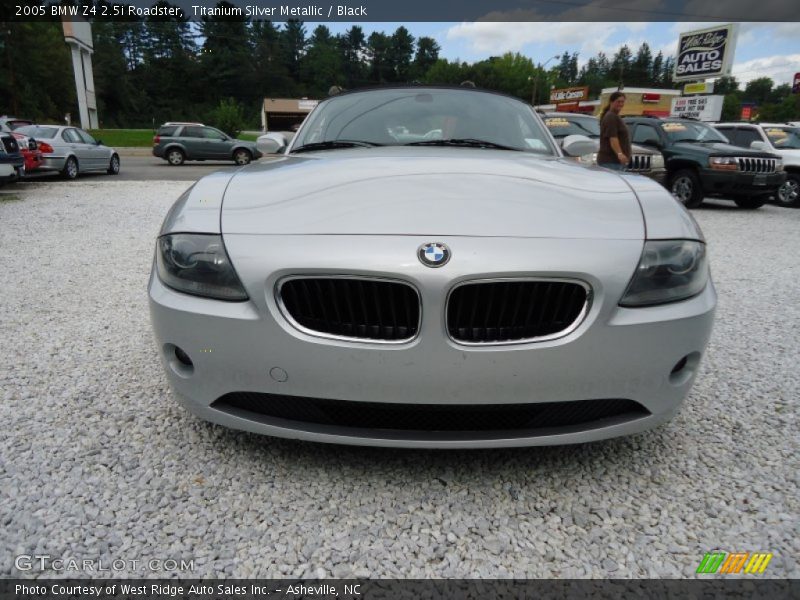 Titanium Silver Metallic / Black 2005 BMW Z4 2.5i Roadster