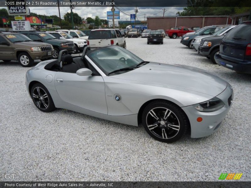 Titanium Silver Metallic / Black 2005 BMW Z4 2.5i Roadster